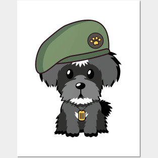 Green Beret Schnauzer Posters and Art